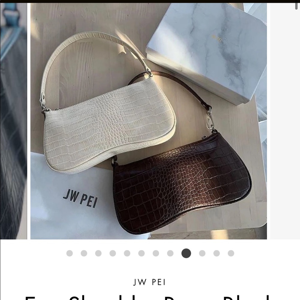 2 JW Pei shoulder bags- white and black croc